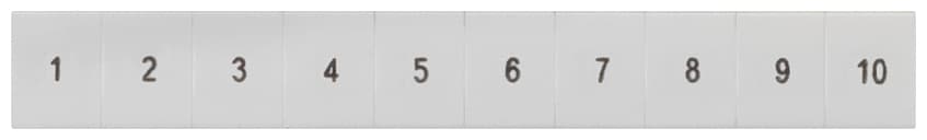 SIEMENS - SIE8WH81204AB15 Targhetta di siglatura, frontale, con 11-20, verticale, larghezza del morsetto: 8,2 mm