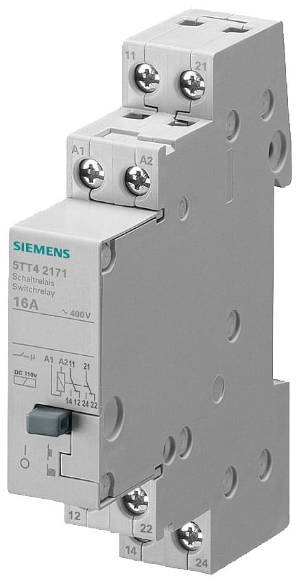 SIEMENS - SIE5TT42172 Relè ausiliario con 2 contatti CO, contatto per AC 230 V, 400 V 16 A, comando in DC 24 V