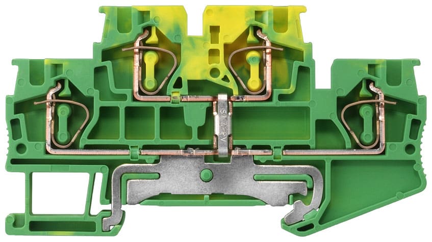 SIEMENS - SIE8WH20200CG07 Morsetto a due piani per conduttore di protezione con collegamento a molla, sezione: 0,5 ... 4 mm²