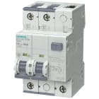 SIEMENS - SIE5SU13246FA13 Interruttore magnetotermico differenziale, 10 kA, a 2 poli, tipo A, 30 mA, car. B, In: 13 A, Un AC: 230 V
