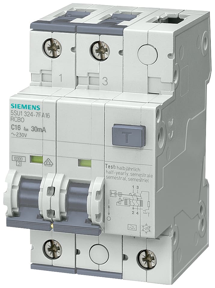 SIEMENS - SIE5SU13247FA16 MTD 10KA 20KA 2P C16 TIPO A 30MA 3UM