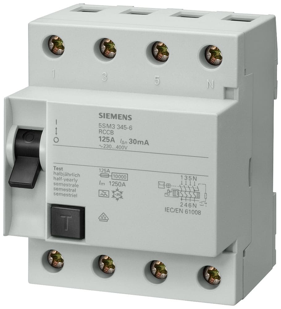 SIEMENS - SIE5SM33456 DIFF. 4P 125A 30MA TIPO A
