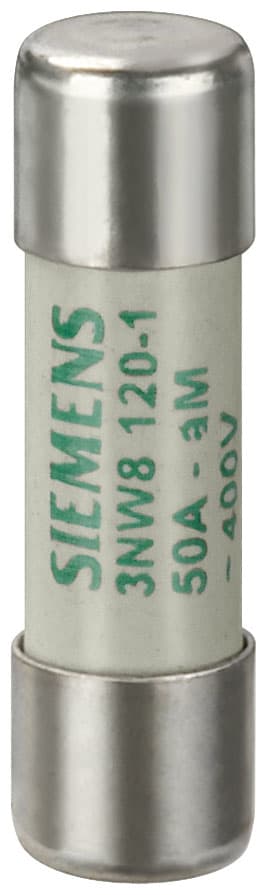 SIEMENS - SIE3NW81011 SENTRON, cartuccia fusibile cilindrica, 14x51 mm, 6 A, aM, Un AC: 690 V