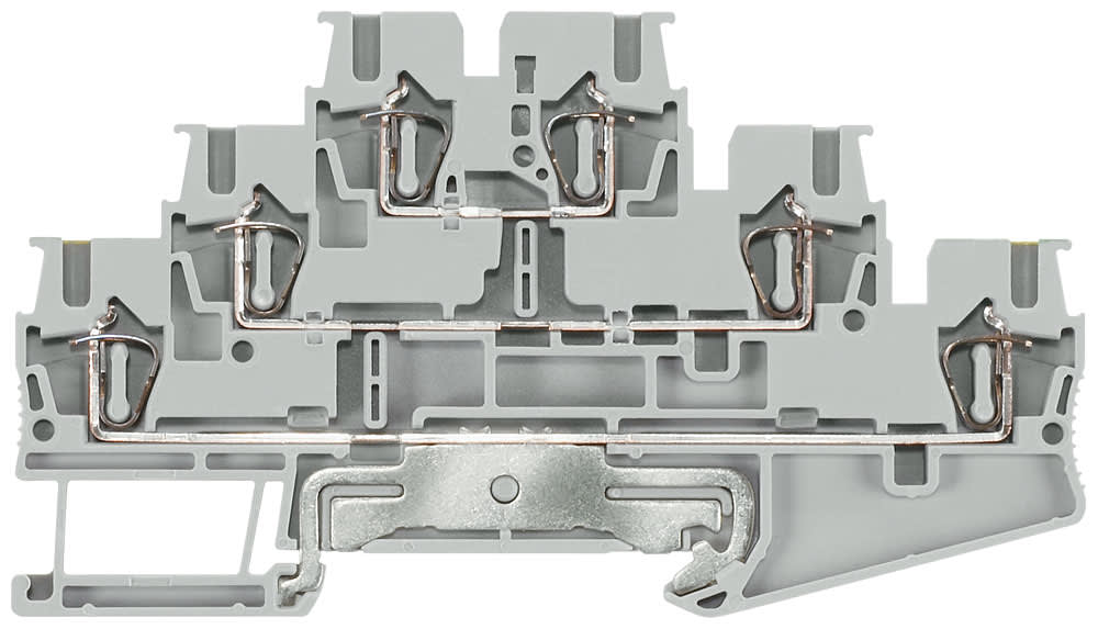 SIEMENS - SIE8WH20304HF00 Morsetto a tre piani 2,5 mm²; PE; L; L; grigio; larghezza 5,2 mm