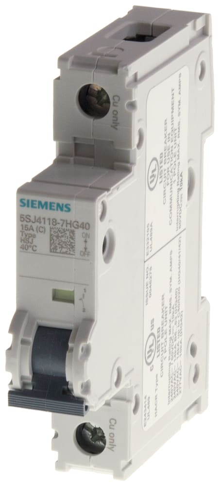 SIEMENS - SIE5SJ41637HG40 Interruttore magnetotermico 240 V 10 kA, a 1 polo, C, 63 A, P=70 mm secondo UL 489
