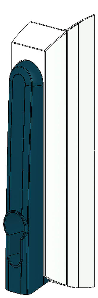 SIEMENS - SIE8PQ94000BA41 MANIGLIA GIREVOLE PER PROF. SEMICILINDR.