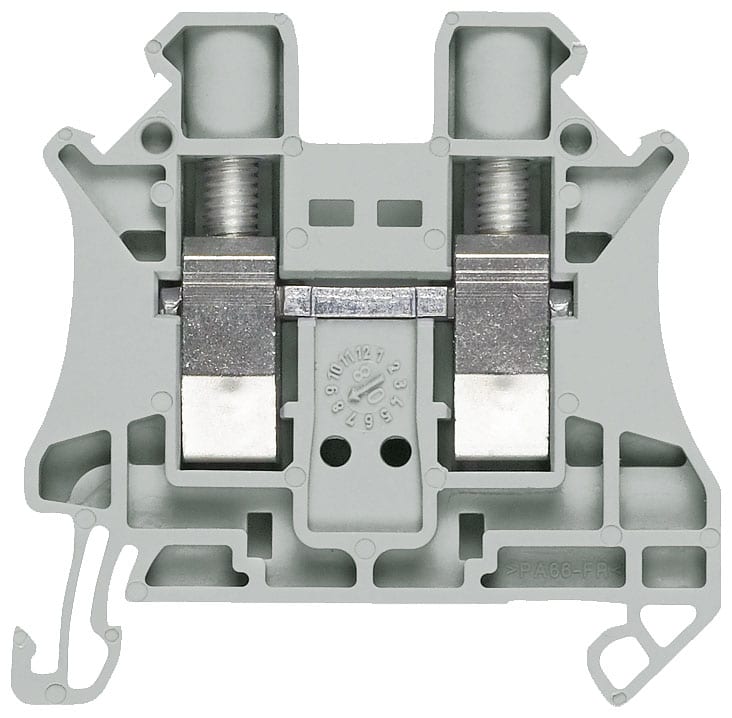 SIEMENS - SIE8WH10000AG00 Morsetto passante con collegamento a vite, dimensione del morsetto 4,0 mm² larghezza morsetto 6,2 mm