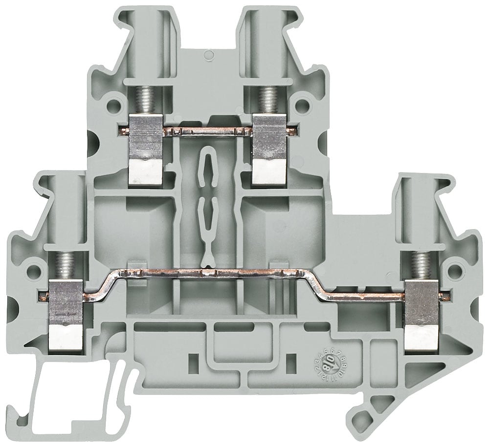 SIEMENS - SIE8WH10200AG00 Morsetto a due piani con collegamento a vite, dimensione del morsetto 4,0 mm² larghezza morsetto 6,2 mm