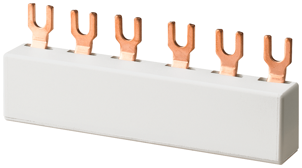 SIEMENS - SIE5ST2601 Sbarra collettrice, 63 A, a 3 poli, unità dingombro modulare 15 mm, esecuzione a forcella, per 2 apparecchi