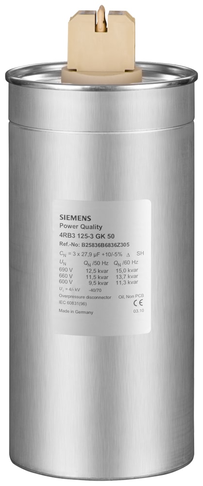 SIEMENS - SIE4RB22503EJ50 COND TRIF 25KVAR 480V 50HZ SOFT RESINA