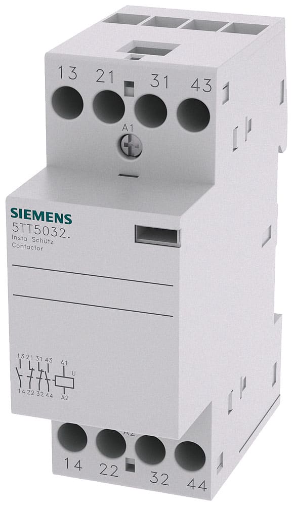 SIEMENS - SIE5TT58322 Contattore INSTA con 2 contatti NO e con 2 contatti NC, contatto per AC 230 V, 400 V 25 A
