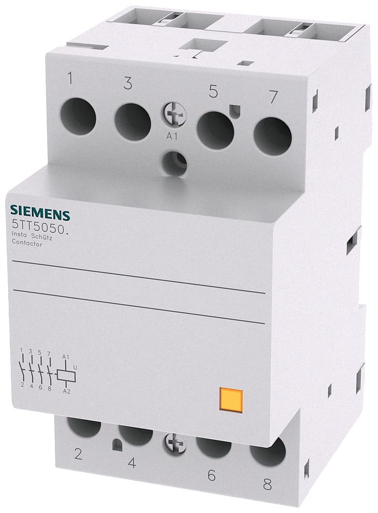SIEMENS - SIE5TT50502 Contattore INSTA con 4 contatti NO, contatto per AC 230 V, 400 V 63 A comando in AC/DC