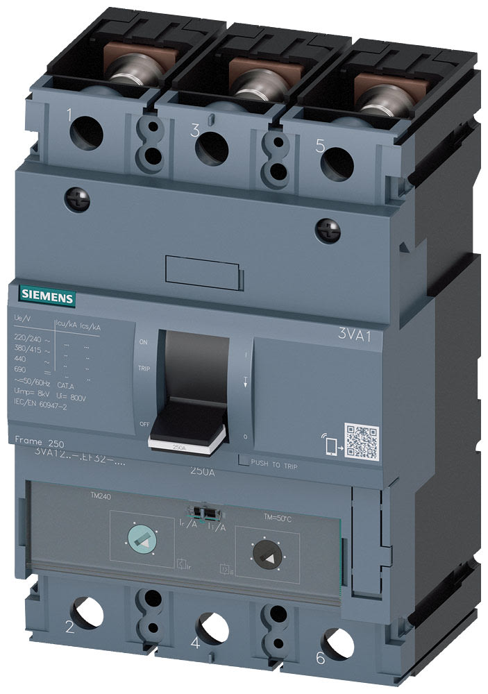 SIEMENS - SIE3VA12254EF320AA0 INT.AUT.3VA 250A 3P 36KA TM ATAM L/T