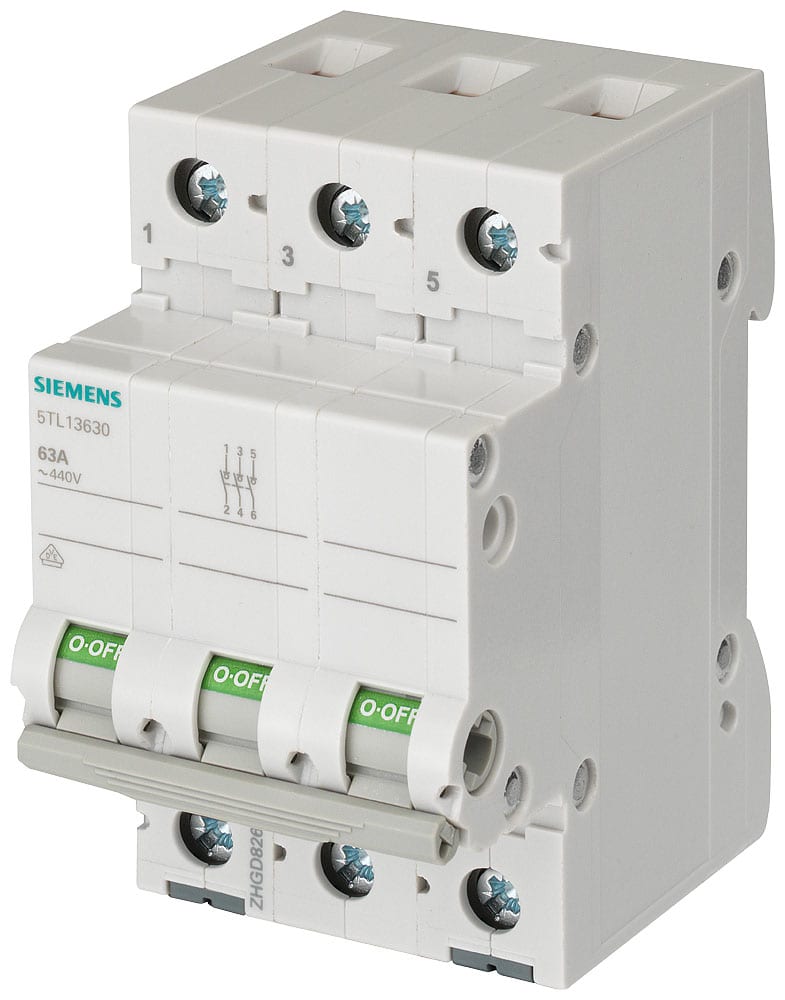 SIEMENS - SIE5TL13630 Interruttore ON/OFF 63 A 3 poli