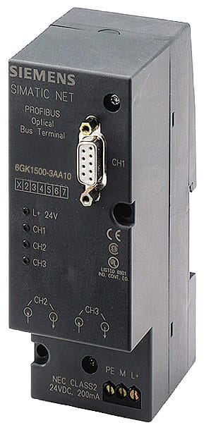 SIEMENS - SIE6GK15003AA10 PROFIBUS OBT 2.0, bus-terminal ottico, per il collegamento a PROFIBUS ottico
