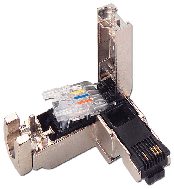 SIEMENS - SIE6GK19011BB202AA0 IE FC RJ45 Plug 90 2x2, connettore RJ45 con tecnica di colleg. FC, 90°, 1 pz.