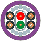 SIEMENS - SIE6XV18307AH10 PB ECOFAST Hybrid Cable, 2 x Cu 0,64 mm, 4 x Cu 1,5 mm², fornibile a metraggio