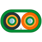 SIEMENS - SIE6XV18733AN50 FO Standard Cable GP 50/125/1400 (OM2), vetro, multimode, 2x2 ST, 50 m