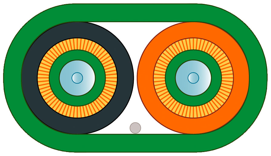 SIEMENS - SIE6XV18733AN80 FO Standard Cable GP 50/125/1400 (OM2), vetro, multimode, ST 2x2, 80 m