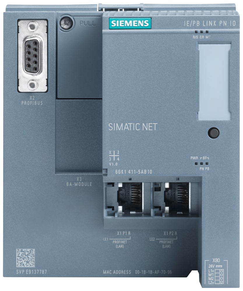 SIEMENS - SIE6AG14115AB102AA0 IE/PB LINK PN IO, accoppiamento tra reti IE e PROFIBUS, con funzionalità PN IO