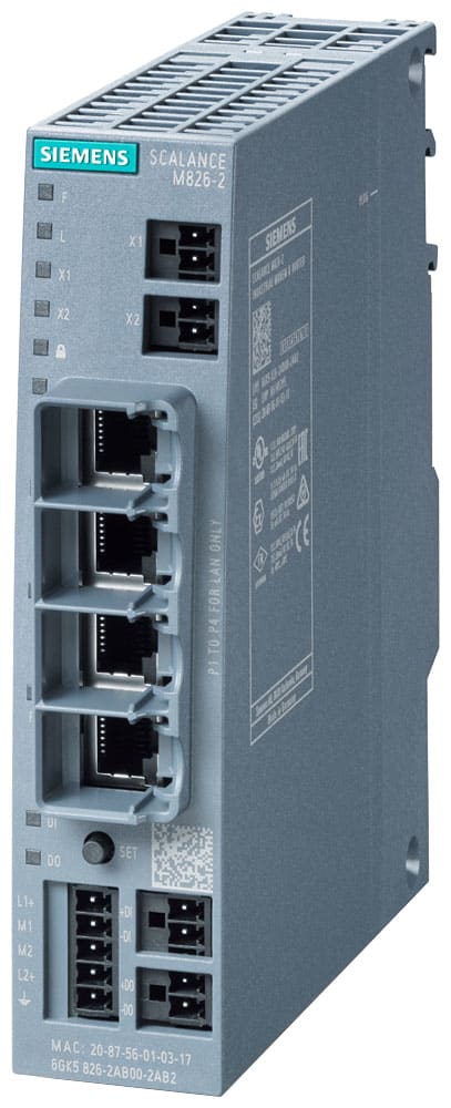 SIEMENS - SIE6GK58262AB002AB2 SCALANCE M826-2, router SHDSL (Ethernet<->cavo a 2/4 fili), VPN, firewall, NAT