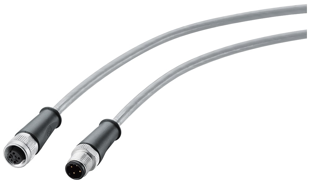 SIEMENS - SIE6XV18015AH50 Robust Power Conn. Cable IP69 M12-180/M12-180, A-coded, a 4 poli, 5 m, per ET200