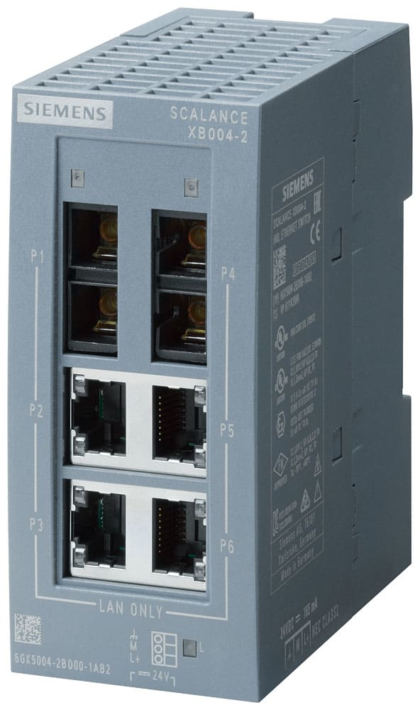 SIEMENS - SIE6GK50042BD001AB2 SCALANCE XB004-2, unmanaged switch, 4x RJ45, 2x multimode SC