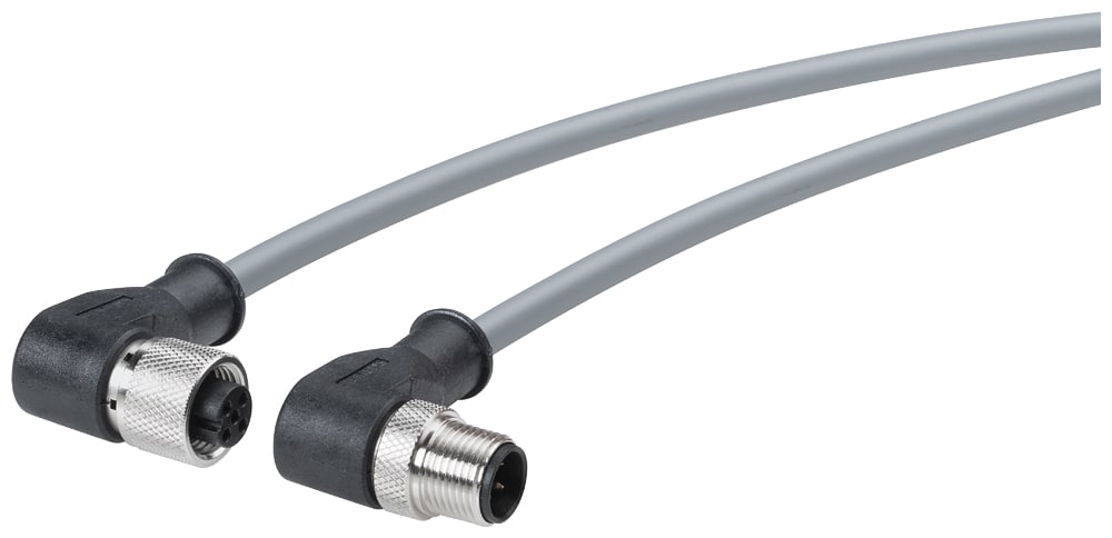 SIEMENS - SIE6XV18015GE50 Power Connecting Cable M12-90/M12-90, A-coded, a 4 poli, 0,5 m, per ET200