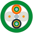 SIEMENS - SIE6XV18732C FO Trailing Cable 50/125/1400 (OM 2), sezionabile, multimode, PUR, a metraggio