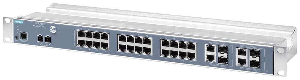SIEMENS - SIE6GK53284FS002AR3 SCALANCE XR328-4C WG, man.sw.Layer 2, 24x RJ45, 4x porte combo, DC24V