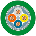 SIEMENS - SIE6XV18403AH10 Cavo IE FC TP;2 x senza; catena portacavi;2x2;Cat5e; senza alogeni; PUR; robusto