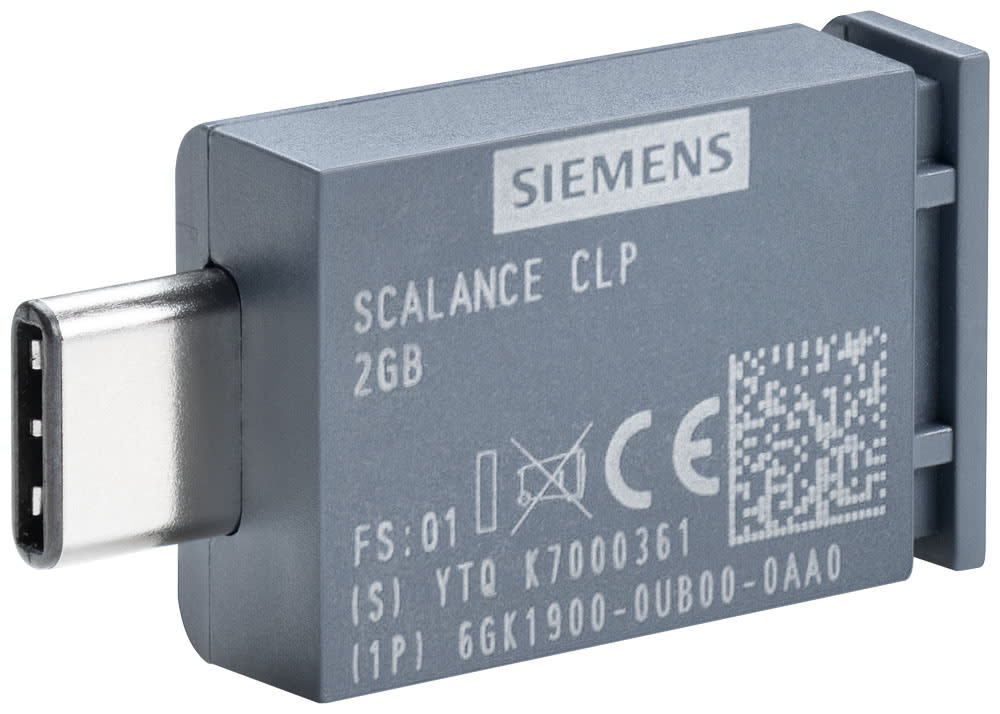 SIEMENS - SIE6GK19000UB000AA0 SCALANCE CLP 2GB, supporto di memoria rimovib. per semplice sostituzione app.