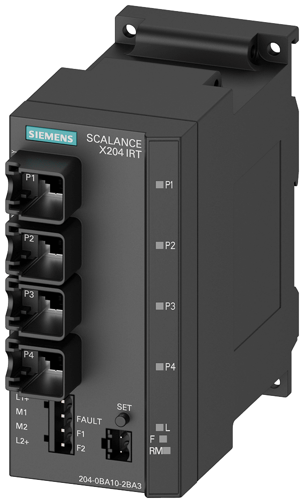 SIEMENS - SIE6GK52040BA102BA3 SCALANCE X204IRT, managed switch di Layer 2, 4x RJ45