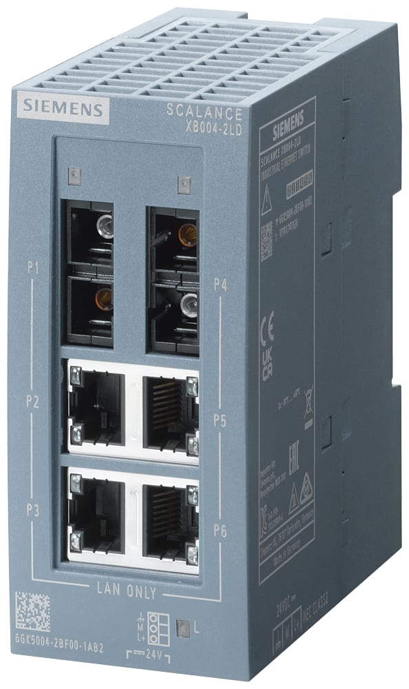 SIEMENS - SIE6GK50042BF001AB2 SCALANCE XB004-2LD, unmanaged Switch, 4x RJ45, 2x Singlemode SC