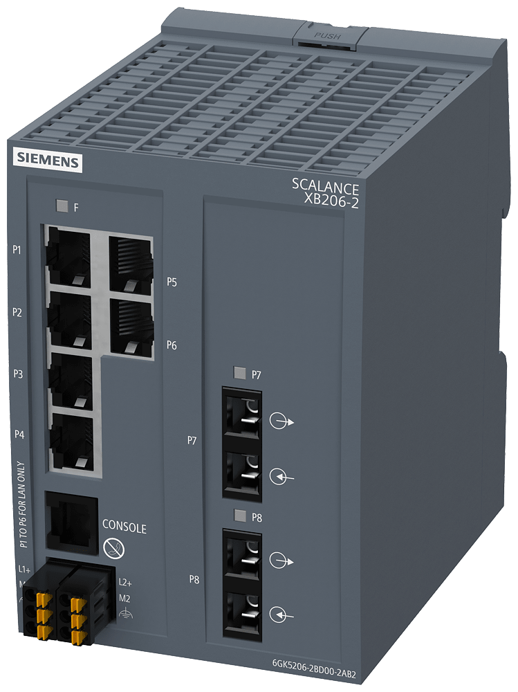 SIEMENS - SIE6GK52062BD002AB2 SCALANCE XB206-3, managed switch Layer 2, 6x RJ45, 3x multimode SC, def: PN IO
