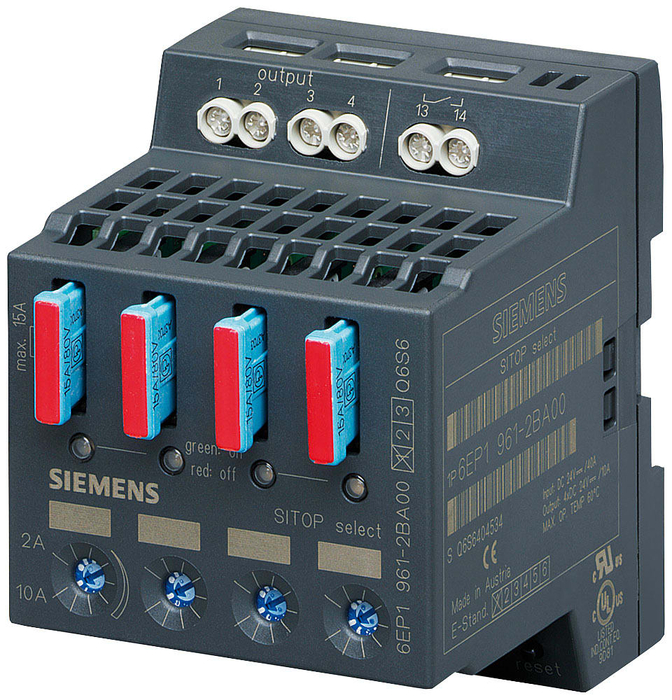 SIEMENS - SIE6EP19612BA00 Modulo di diagnostica SITOP select, DC 24 V/4 x 2 ... 10 A