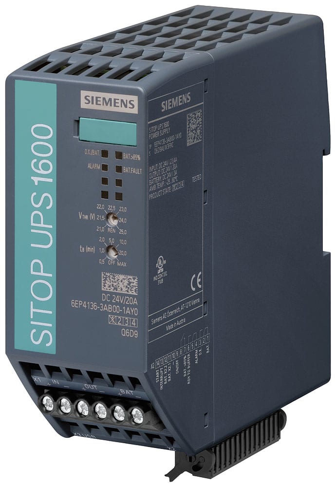 SIEMENS - SIE6EP41363AB001AY0 SITOP UPS1600 24 V DC/20 A, USB