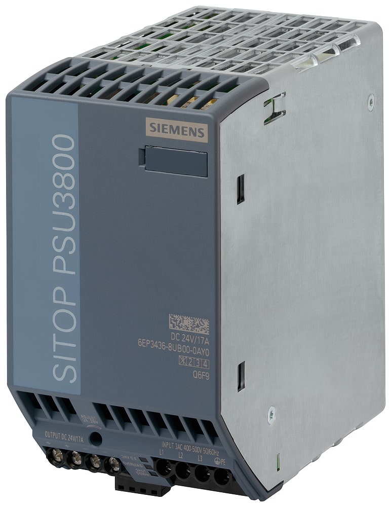 SIEMENS - SIE6EP34368UB000AY0 Alimentatore SITOP PSU3800, trifase DC 24 V/17 A per la ricarica della batteria