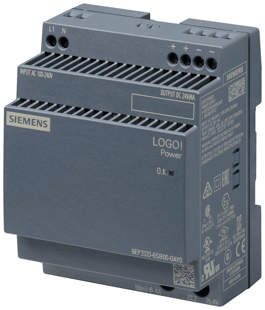 SIEMENS - SIE6EP33336SC000AY0 LOGO!POWER/1AC/DC24V/4A/EX