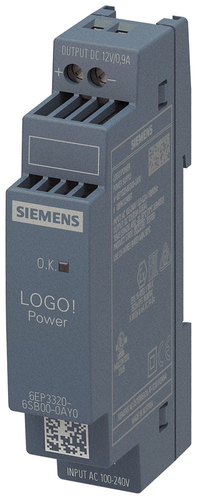 SIEMENS - SIE6EP33206SB000AY0 Alimentatore LOGO!Power, monofase DC 12 V/1,9 A