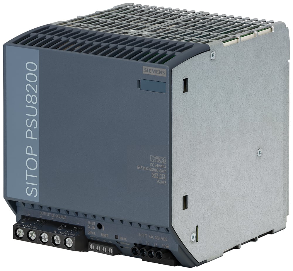 SIEMENS - SIE6AG14378SB007AY0 SIPLUS PS PSU8200 trifase DC 24V/40A basato su 6EP3437-8SB00-0AY0 con Conformal Coating, -25…+70°C, alimentatore stabilizzato ingresso: 3 AC 400 .....