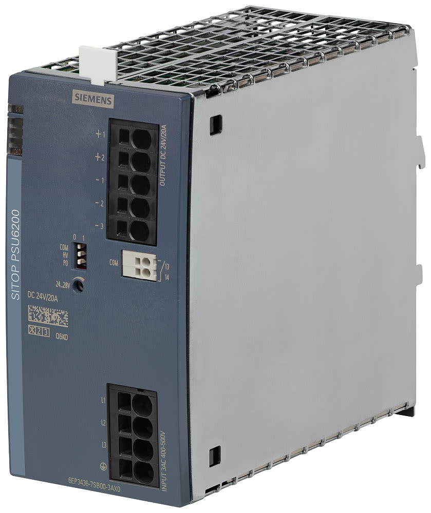 SIEMENS - SIE6EP34367SB003AX0 Alimentatore SITOP PSU6200, trifase DC 24 V/20 A