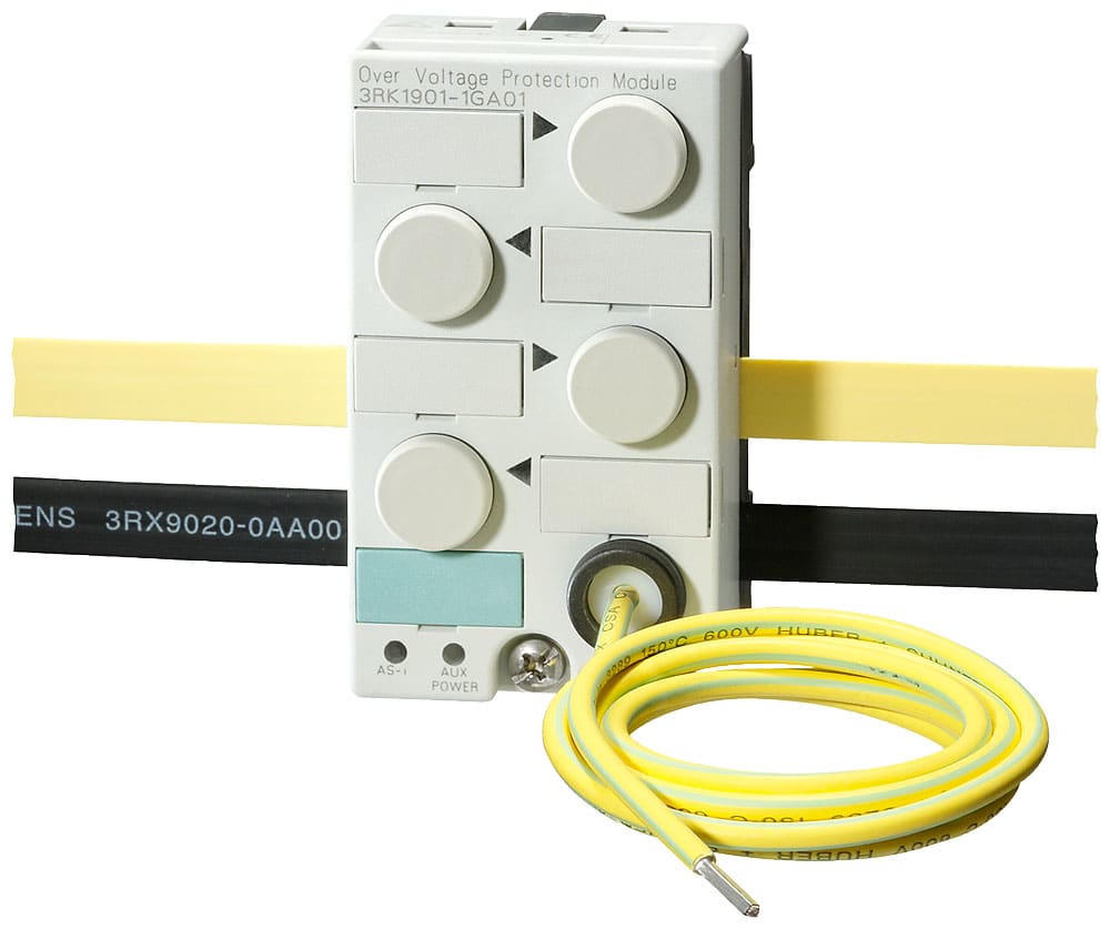 SIEMENS - SIE3RK19011GA01 Modulo di protezione da picchi di sovratensione AS-i per zona di protezione antifulmine 2, IP67