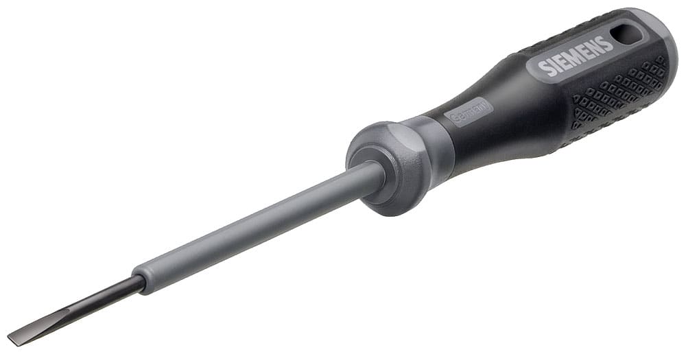 SIEMENS - SIE3RA29081A Cacciavite parzialmente isolato, grigio titanio 3,0 x 0,5 x 100 per l’apertura dei morsetti a molla