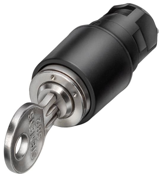 SIEMENS - SIE3SB20004PC01 Selettore a chiave CES, 16 mm, rotondo, in plastica