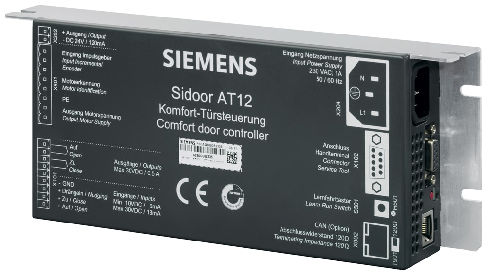 SIEMENS - SIE6FB11111AT201AT1 SIDOOR AT12 con alimentatore da rete integrato, interfaccia CAN e uscite a relè per porte di ascensori