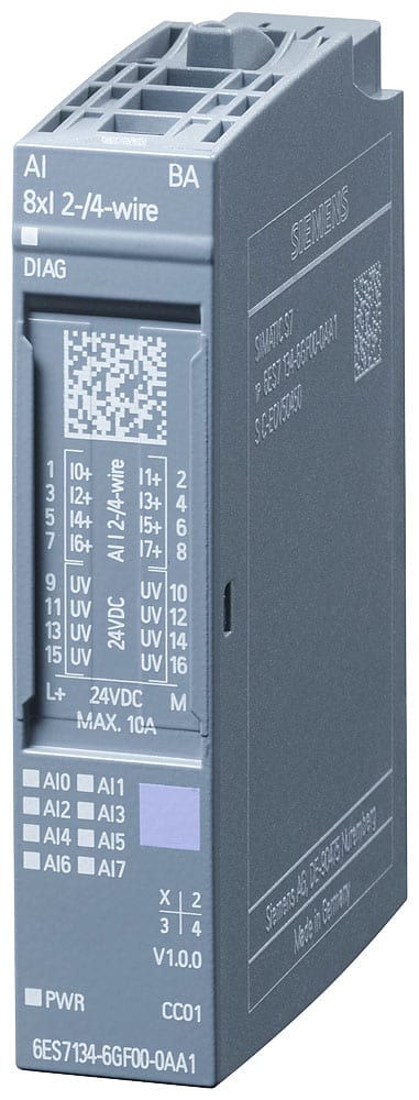 SIEMENS - SIE6ES71346GF000AA1 SIMATIC ET 200SP AI 8xI 2-/4-wire BA UI 1
