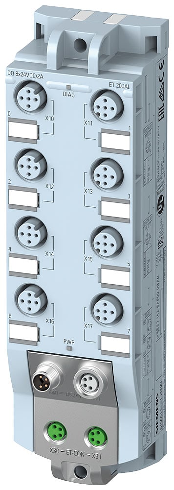 SIEMENS - SIE6ES71425AF000BA0 SIMATIC ET 200AL DQ 8 x DC 24 V/2 A 8 x M12
