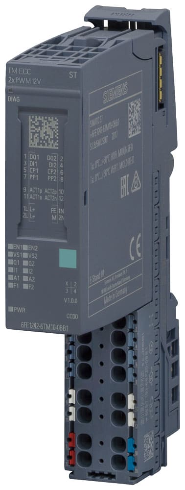 SIEMENS - SIE6FE12426TM100BB1 SIMATIC ET 200SP ECC 2x PWM ST Modulo tecnologico della famiglia di prodotti ET 200SP Soluzioni per infrastrutture di ricarica basate su ET 200SP c...