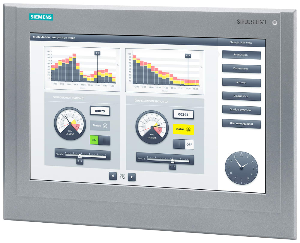 SIEMENS - SIE6AG11240QC132AX0 SIPLUS HMI TP1500 Outdoor -30 ... +60 °C con Conformal Coating based on 6AV2124-0QC13-0AX0